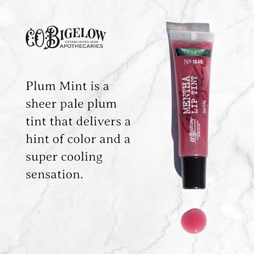 C.O. Bigelow Plum Mentha Lip Tint Trio - Pack of 3 Purple Tinted Lip Gloss with Peppermint Oil, High Shine Finish, 0.5 oz Each Avelisse