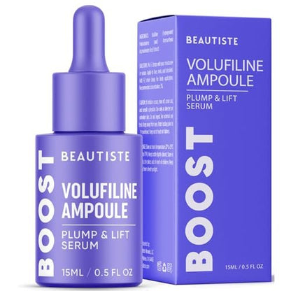 BOOST 100% Pure Volufiline Serum - Instant Plumping Hydration Facial Serum for Visibly Plumper Skin - Anti-Aging Ampoule for Loss of Volume - Korean Skincare for Face, Neck & Décolleté, 0.5 Fl Oz