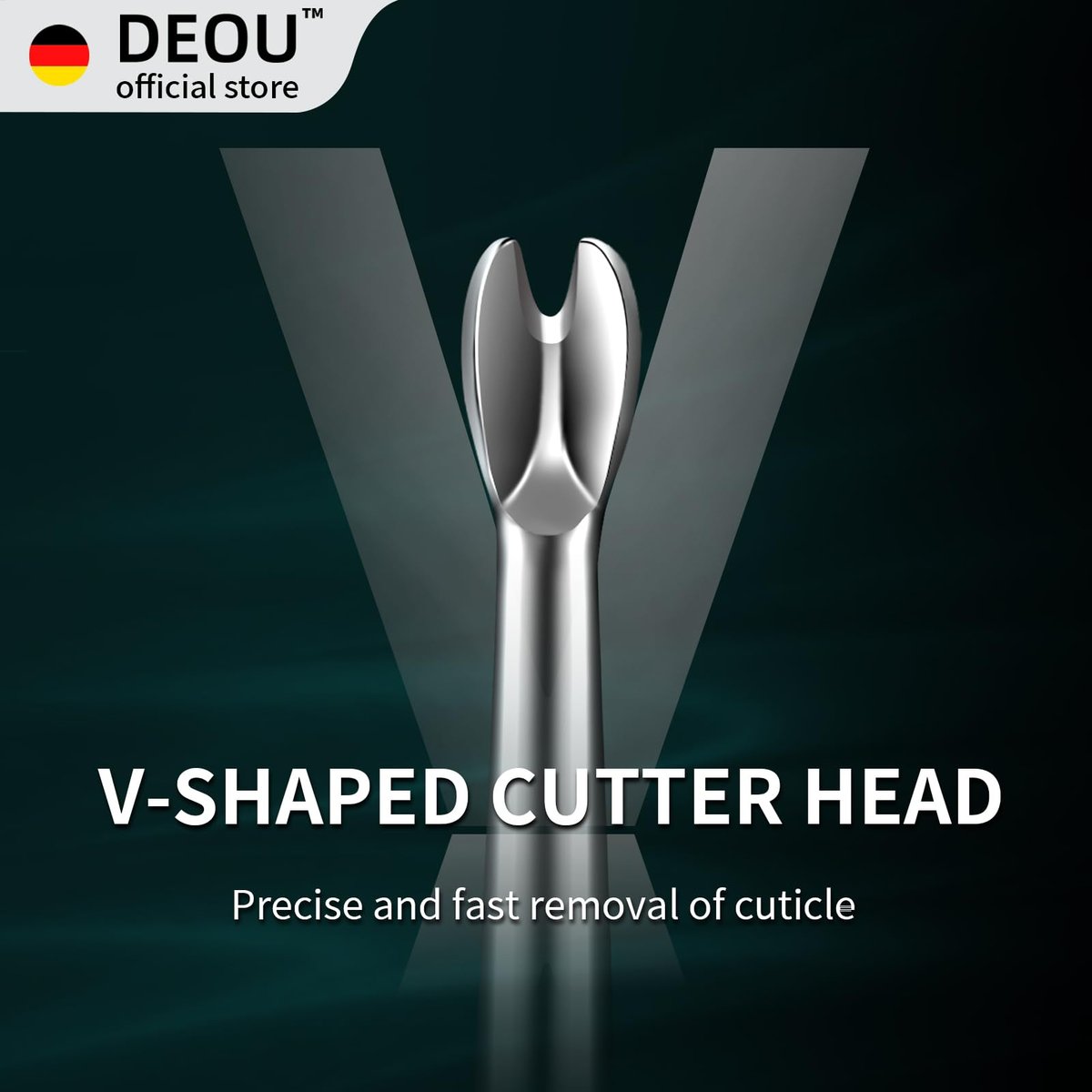 DEOU Cuticle Pusher Dead Skin Remover – Stainless Steel Cuticle Fork & Scraper for Professional Nail Art - görsel 7