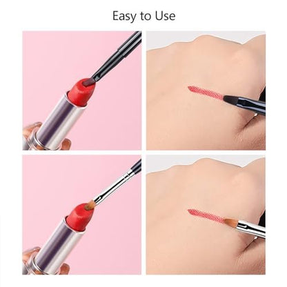 Professional Retractable Lip Brush - – Retractable Design: The brush head retracts into the handle for easy – Image 6