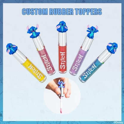 Disney Stitch 10-Piece Plant-Based Lip Gloss Set – Kids’ Makeup for Parties, Sleepovers & Birthday Gifts, Ages 3+
