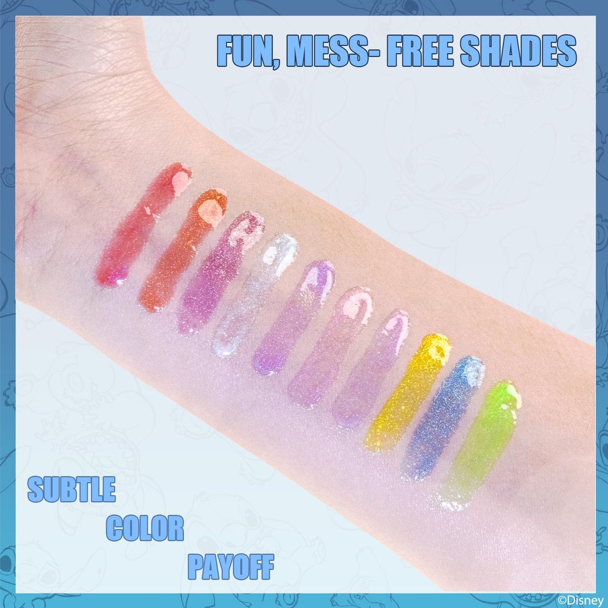 Disney Stitch 10-Piece Plant-Based Lip Gloss Set – Kids’ Makeup for Parties, Sleepovers & Birthday Gifts, Ages 3+ - görsel 5