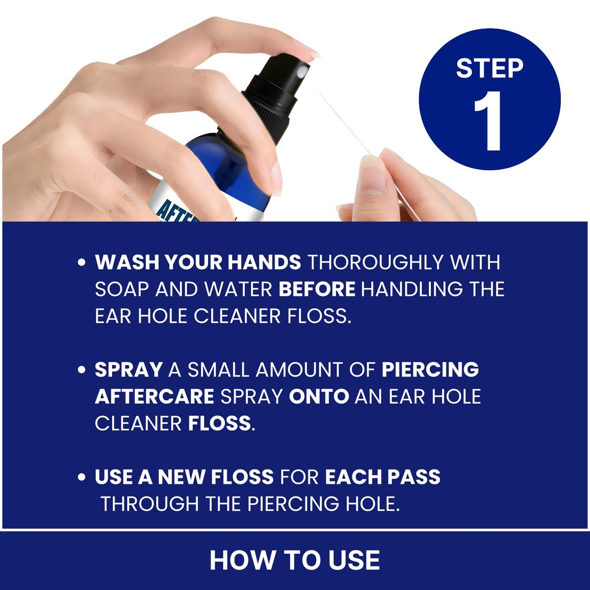 BodyJ4You Piercing Aftercare Spray - Keloid Bump Removal & Piercing Hole Cleaner | Natural Saline Wound Wash for Ears, Nose & Body Piercings - görsel 6