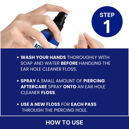 BodyJ4You Piercing Aftercare Spray - Keloid Bump Removal & Piercing Hole Cleaner | Natural Saline Wound Wash for Ears, Nose & Body Piercings