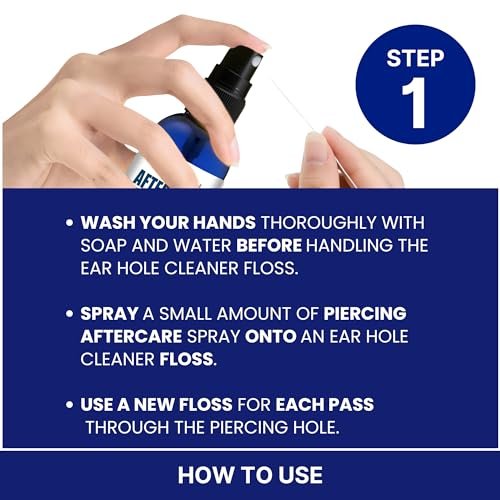 BodyJ4You Piercing Aftercare Spray - Keloid Bump Removal & Piercing Hole Cleaner | Natural Saline Wound Wash for Ears, Nose & Body Piercings - görsel 5