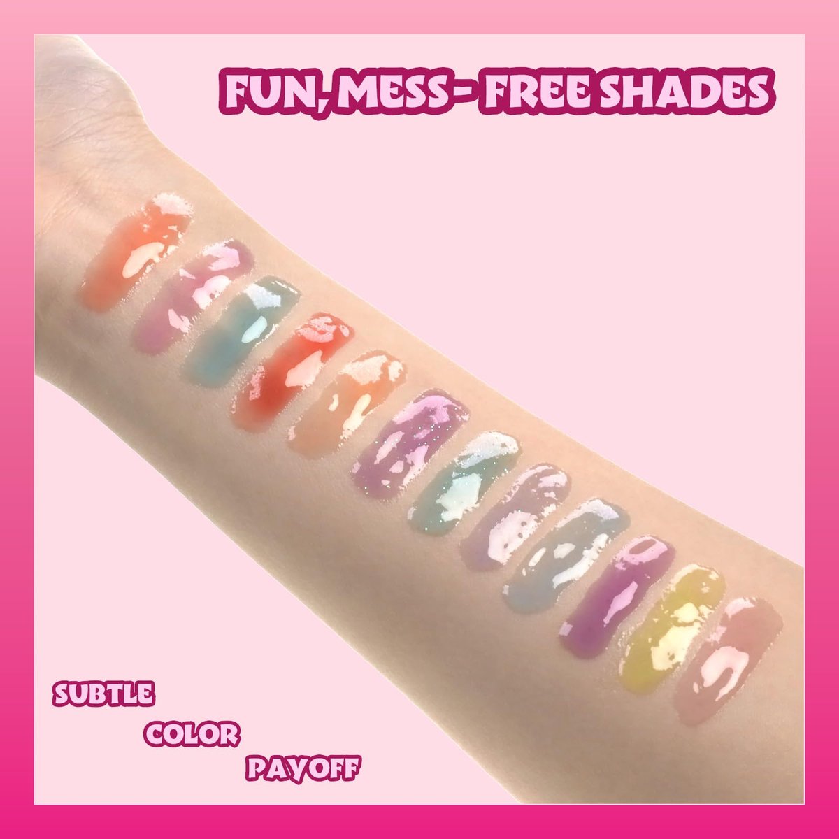 Barbie 12 Piece Plant Based Lip Gloss Set - Girls Party Favors, First Makeup for Kids Ages 3+, by Townley Girl - görsel 7