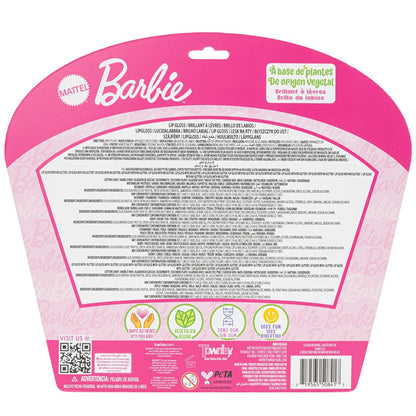 Barbie 12 Piece Plant Based Lip Gloss Set - Girls Party Favors, First Makeup for Kids Ages 3+, by Townley Girl