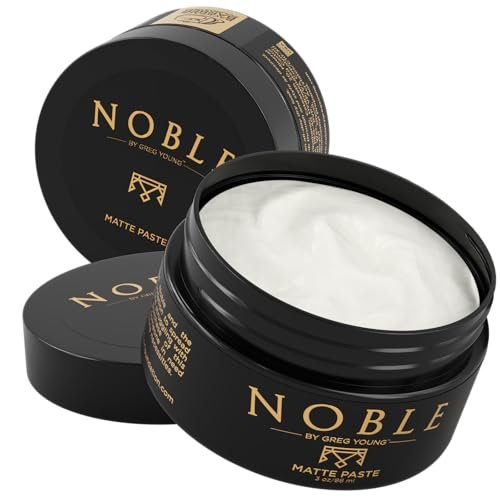 Noble By Greg Young Matte Hair Paste - Strong Hold, Natural Dry Finish, No Flakes - 3 oz Avelisse