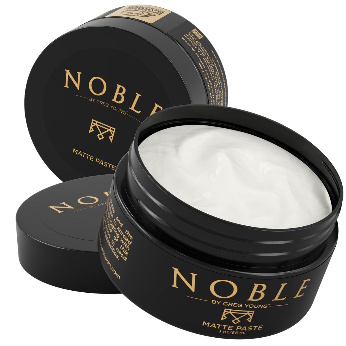 Noble By Greg Young Matte Hair Paste - Strong Hold, Natural Dry Finish, No Flakes - 3 oz Avelisse