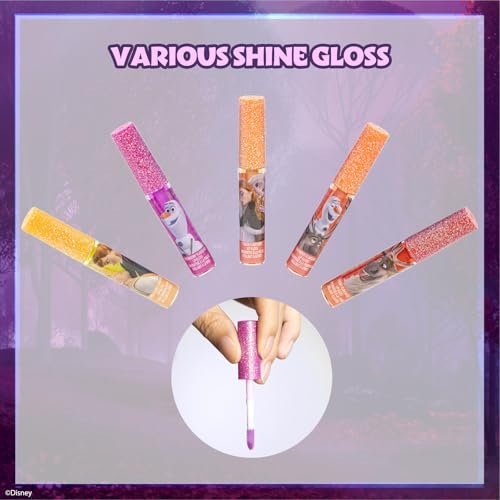 Disney Frozen 12 Piece Plant Based Lip Gloss Set - Girls Party Favors, First Makeup, Ages 3+ by Townley Girl Avelisse