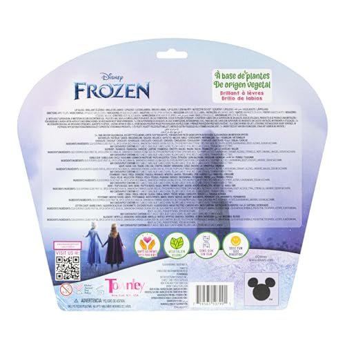 Disney Frozen 12 Piece Plant Based Lip Gloss Set - Girls Party Favors, First Makeup, Ages 3+ by Townley Girl Avelisse