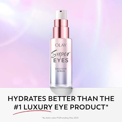 Olay Super Eye Serum - Vitamin C, Caffeine, Niacinamide, Amino Peptide, Aloe Vera - Brightens Dark Circles, Anti-Wrinkle, Anti-Aging, Brightening, Smooths Fine Lines, Firming, Hydrating, 0.45 Oz Avelisse