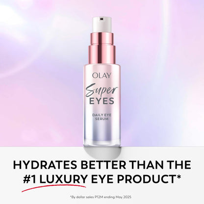 Olay Super Eye Serum - Vitamin C, Caffeine, Niacinamide, Amino Peptide, Aloe Vera - Brightens Dark Circles, Anti-Wrinkle, Anti-Aging, Brightening, Smooths Fine Lines, Firming, Hydrating, 0.45 Oz Avelisse