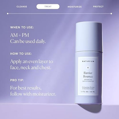 Naturium Barrier Bounce Serum – Plumping Hydration Booster with Squalane & Ceramide Complex for Face, Neck & Chest, 1.7 fl oz Avelisse