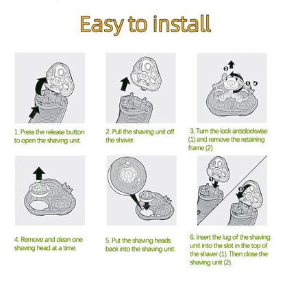SH50/52 Replacement Heads Compatible with Philips Norelco Series 5000 - Upgrade 3-Pack Shaving Blades Avelisse