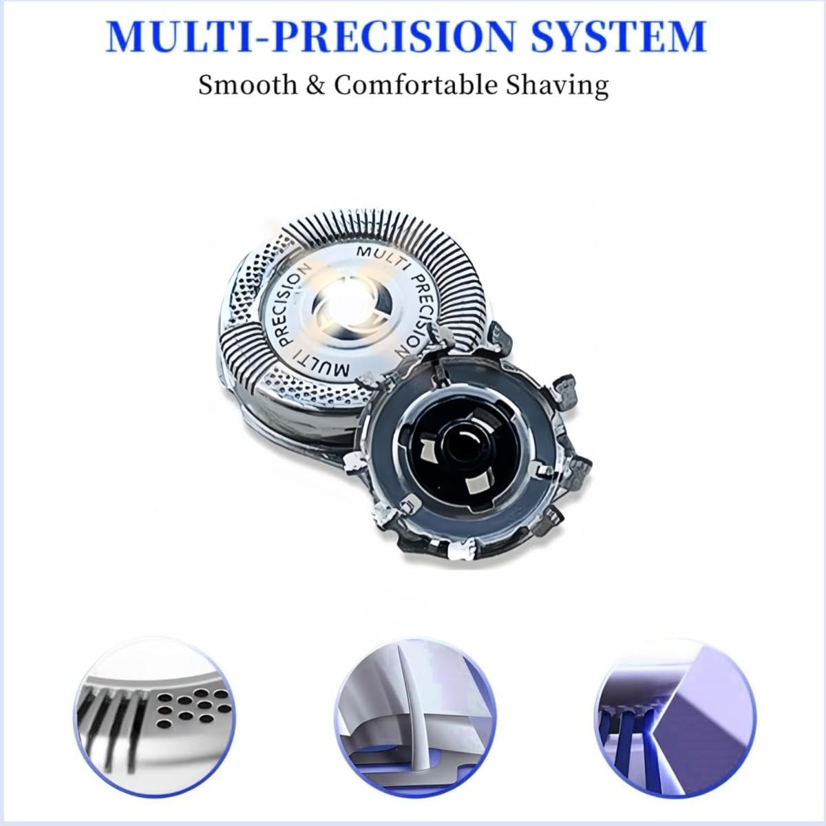 SH50/52 Replacement Heads Compatible with Philips Norelco Series 5000 - Upgrade 3-Pack Shaving Blades Avelisse