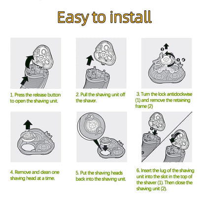 SH50/52 Replacement Heads Compatible with Philips Norelco Series 5000 - Upgrade 3-Pack Shaving Blades Avelisse