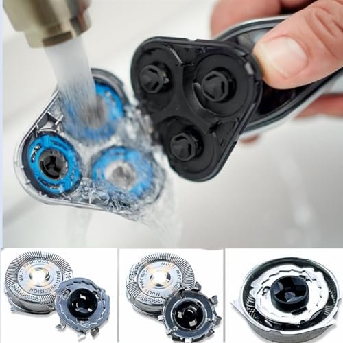 SH50/52 Replacement Heads Compatible with Philips Norelco Series 5000 - Upgrade 3-Pack Shaving Blades Avelisse