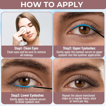Opuluxe Beaute Eyelash Growth Serum – Vegan & Organic Formula for Thicker Lashes, Rose Gold