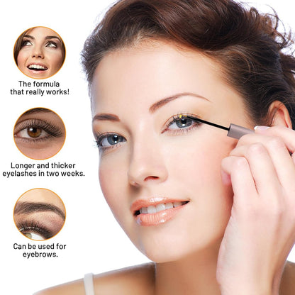 Opuluxe Beaute Eyelash Growth Serum – Vegan & Organic Formula for Thicker Lashes, Rose Gold