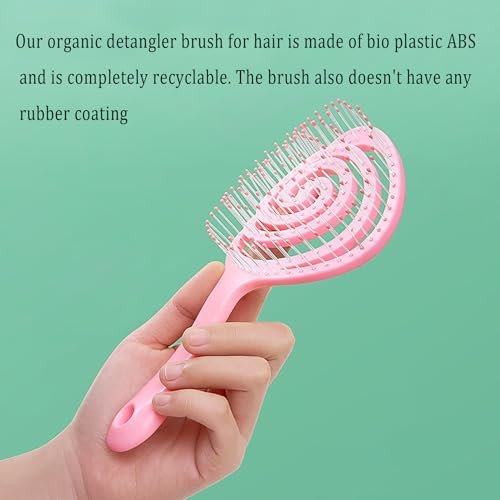 4-Piece Hair Comb Set for Women & Kids – Skin-Friendly, Anti-Static Fine Hair Combs with Scalp Massager – Ultra-Soft Nylon Bristles (Lilac, Light Pink, Lemon Yellow, Turquoise) - görsel 12