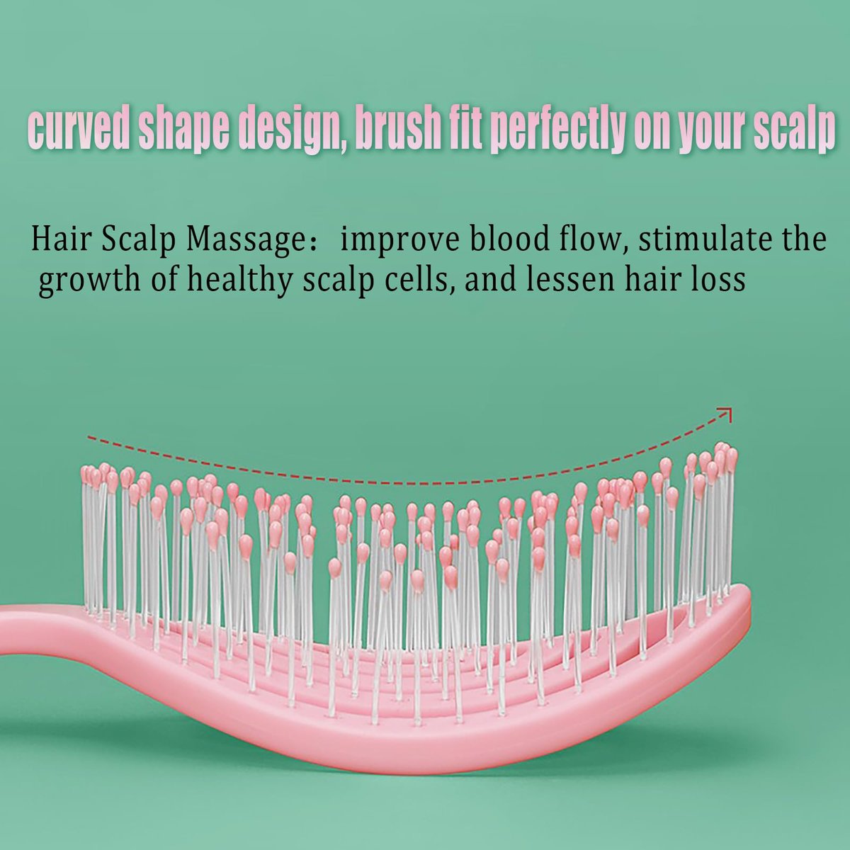 4-Piece Hair Comb Set for Women & Kids – Skin-Friendly, Anti-Static Fine Hair Combs with Scalp Massager – Ultra-Soft Nylon Bristles (Lilac, Light Pink, Lemon Yellow, Turquoise) - görsel 13