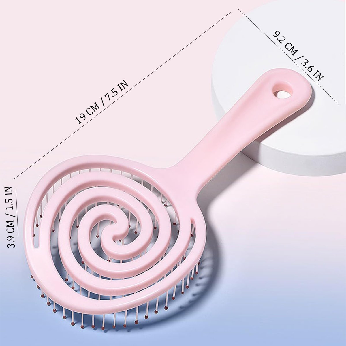 4-Piece Hair Comb Set for Women & Kids – Skin-Friendly, Anti-Static Fine Hair Combs with Scalp Massager – Ultra-Soft Nylon Bristles (Lilac, Light Pink, Lemon Yellow, Turquoise) - görsel 9