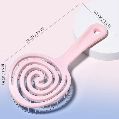 4-Piece Hair Comb Set for Women & Kids – Skin-Friendly, Anti-Static Fine Hair Combs with Scalp Massager – Ultra-Soft Nylon Bristles (Lilac, Light Pink, Lemon Yellow, Turquoise)