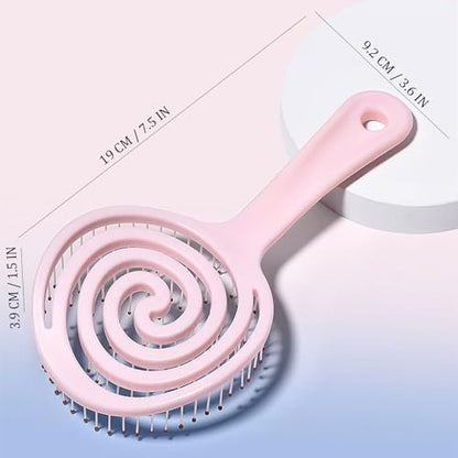 4-Piece Hair Comb Set for Women & Kids – Skin-Friendly, Anti-Static Fine Hair Combs with Scalp Massager – Ultra-Soft Nylon Bristles (Lilac, Light Pink, Lemon Yellow, Turquoise)