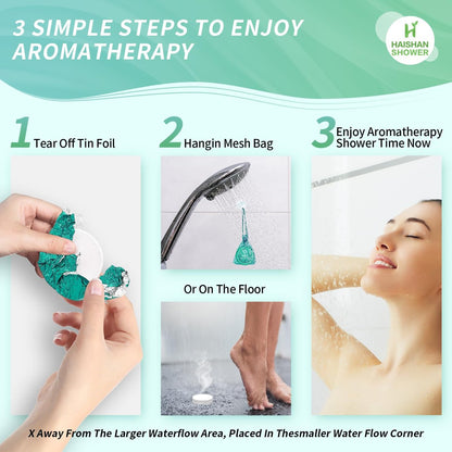 Organic Eucalyptus & Mint Shower Steamers Aromatherapy - 5-Pack Basket Gift Set for Mom, Wife, Women, Men