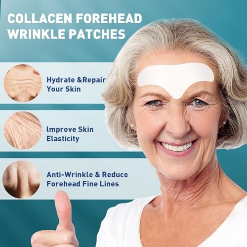 YHOVID 28 Pcs Forehead Wrinkle Patches - Anti Wrinkle Facial Patches with Collagen and Vitamin E for Overnight Use to Smooth Fine Frown Lines & Wrinkles - görsel 6