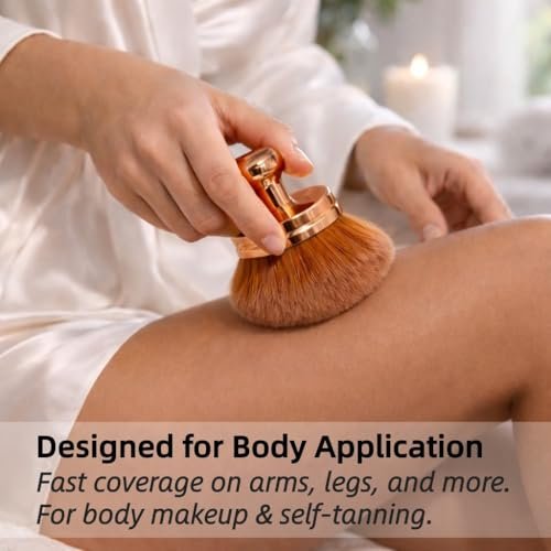 GOERTI Extra Large Self Tanner Brush – Ultra-Dense Kabuki Foundation Brush for Streak-Free Tanning Mousse, Bronzer, Body Foundation & Glow Cream Avelisse