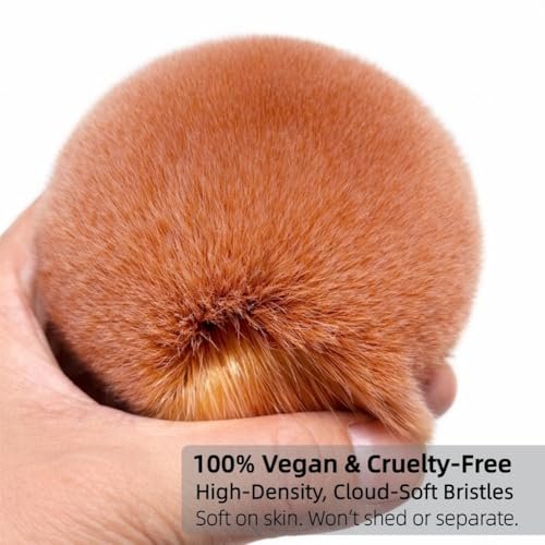 GOERTI Extra Large Self Tanner Brush – Ultra-Dense Kabuki Foundation Brush for Streak-Free Tanning Mousse, Bronzer, Body Foundation & Glow Cream Avelisse