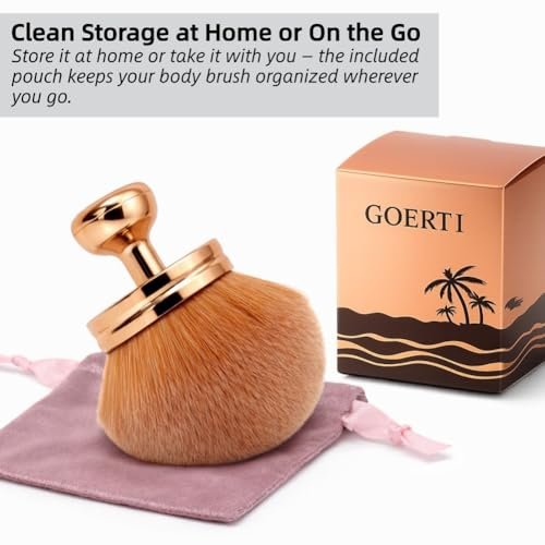 GOERTI Extra Large Self Tanner Brush – Ultra-Dense Kabuki Foundation Brush for Streak-Free Tanning Mousse, Bronzer, Body Foundation & Glow Cream Avelisse