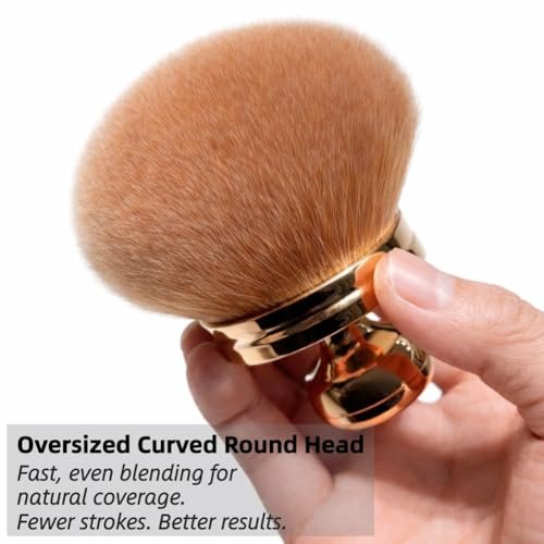 GOERTI Extra Large Self Tanner Brush – Ultra-Dense Kabuki Foundation Brush for Streak-Free Tanning Mousse, Bronzer, Body Foundation & Glow Cream Avelisse