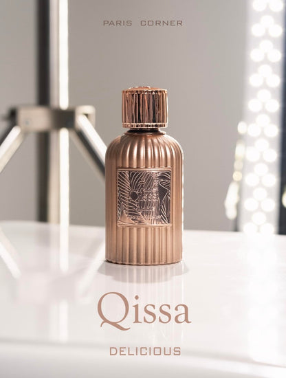 Paris Corner Qissa Delicious Eau de Parfum for Women - 3.4 Fl Oz Gourmand Vanilla & Musk Fragrance Avelisse
