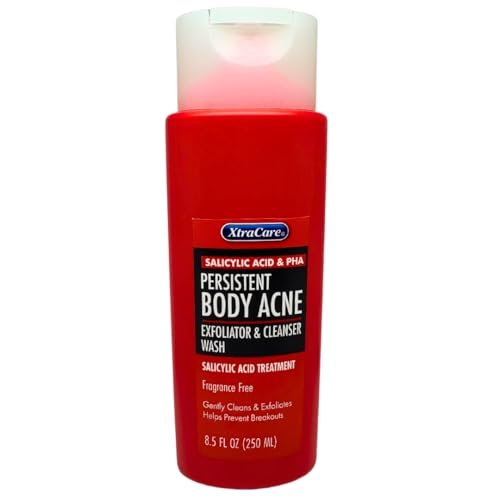 XtraCare Persistent Body Acne Exfoliator & Cleanser Body Wash Fragrance Free 8.5 oz - görsel 1