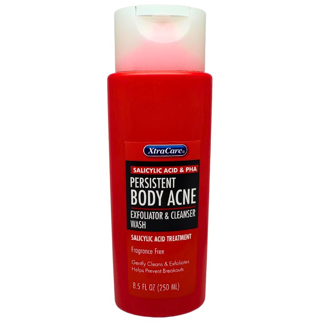 XtraCare Persistent Body Acne Exfoliator & Cleanser Body Wash Fragrance Free 8.5 oz - görsel 2