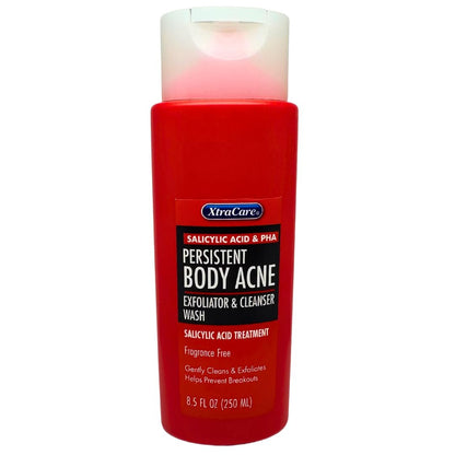 XtraCare Persistent Body Acne Exfoliator & Cleanser Body Wash Fragrance Free 8.5 oz