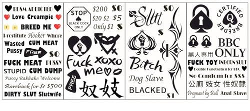 Queen of Spades Temporary Tattoos – 4 Sheets, 57 Counts, BDSM & Sexy Phrases - görsel 4