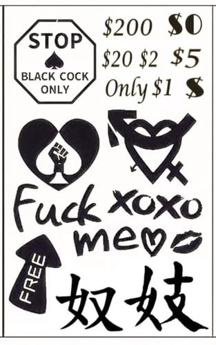 Queen of Spades Temporary Tattoos – 4 Sheets, 57 Counts, BDSM & Sexy Phrases - görsel 8