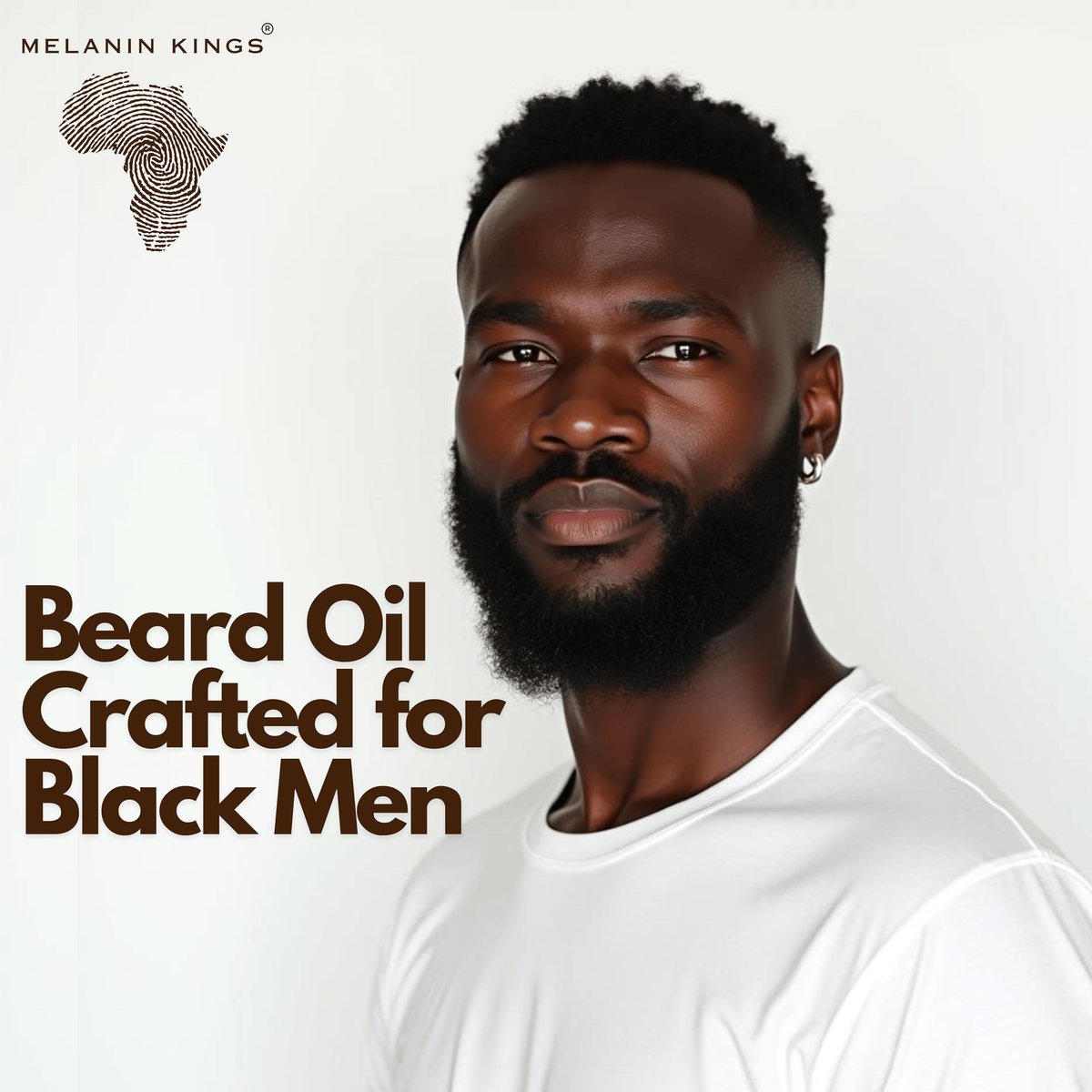Melanin Kings Beard Oil for Black Men - Specialized Formula with Ancient African Ingredients - 100% Natural - Kenyan Sandalwood Scent - 2 Fl Oz Avelisse