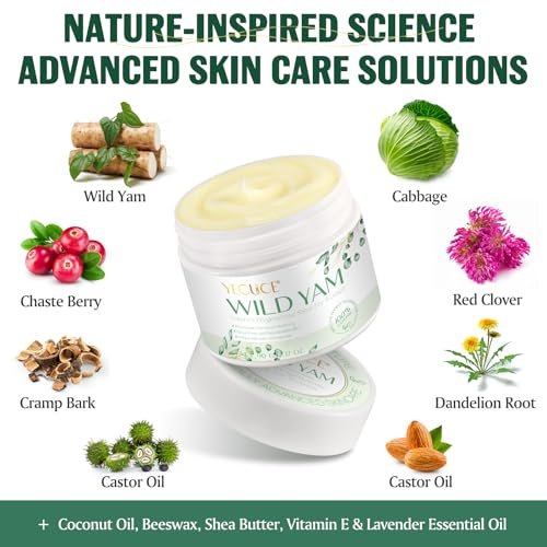 Xaarty Wild Yam Cream for Hormone Balance – Natural Face Moisturizer for Women, Alleviate Menstrual Discomfort & Menopause Issues, Rich in Vitamins, 3.17 Oz - görsel 12