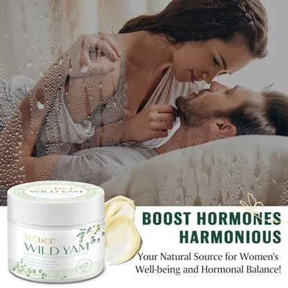 Xaarty Wild Yam Cream for Hormone Balance – Natural Face Moisturizer for Women, Alleviate Menstrual Discomfort & Menopause Issues, Rich in Vitamins, 3.17 Oz