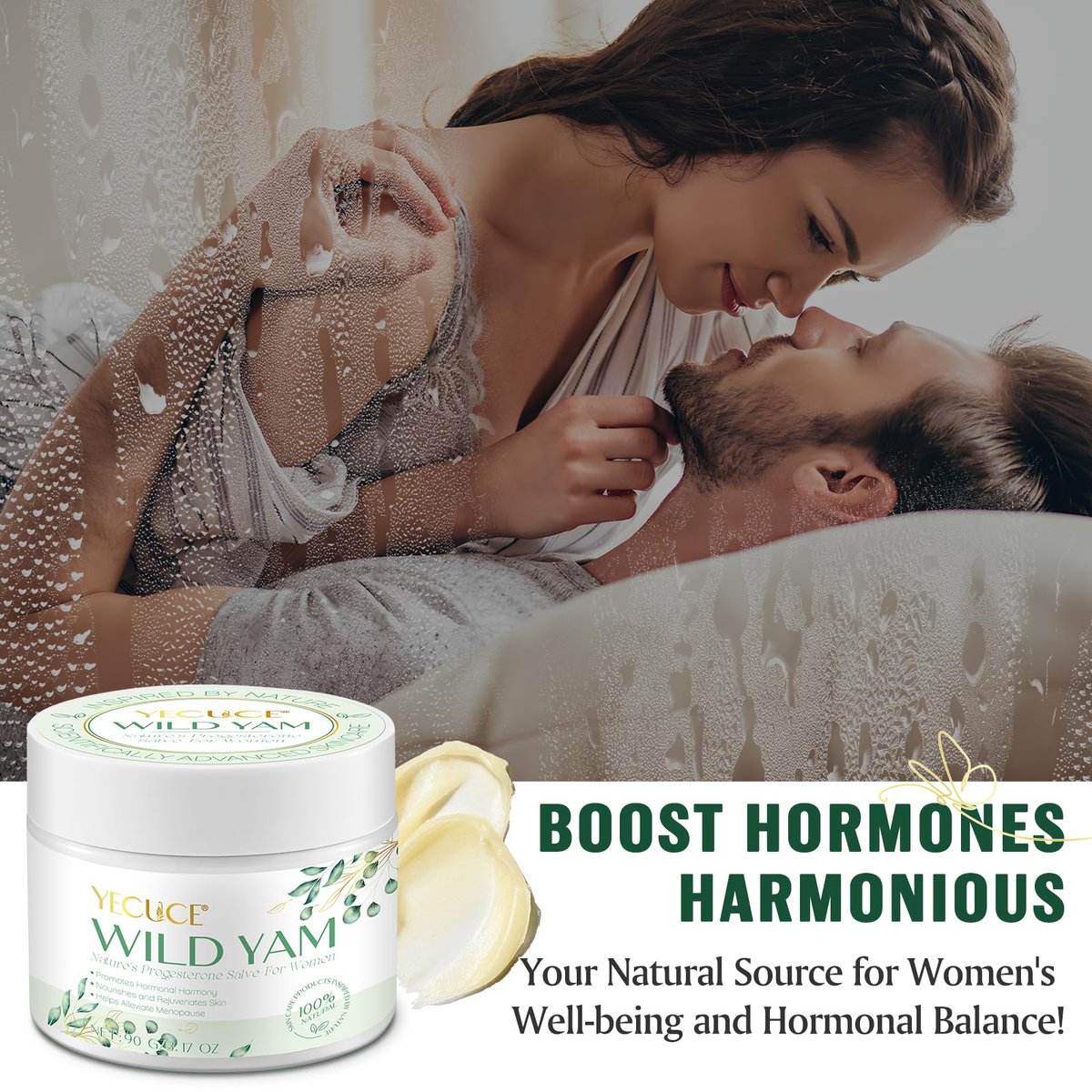 Xaarty Wild Yam Cream for Hormone Balance – Natural Face Moisturizer for Women, Alleviate Menstrual Discomfort & Menopause Issues, Rich in Vitamins, 3.17 Oz - görsel 13