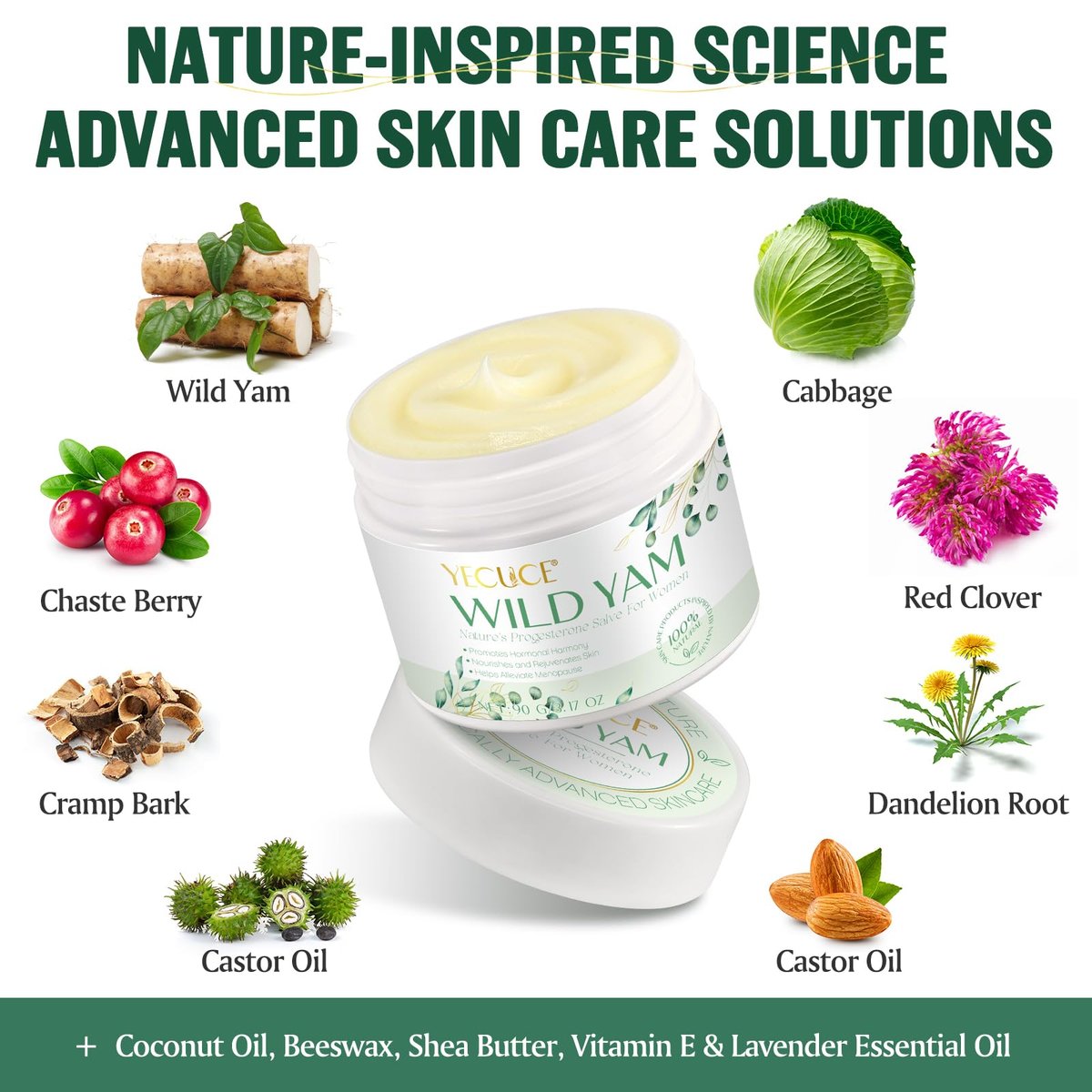 Xaarty Wild Yam Cream for Hormone Balance – Natural Face Moisturizer for Women, Alleviate Menstrual Discomfort & Menopause Issues, Rich in Vitamins, 3.17 Oz - görsel 11