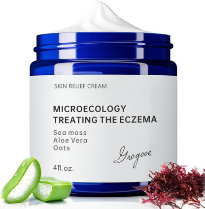 Crogooe Natural Soothing Eczema Cream – Fragrance-Free Moisturizer for Dry, Itchy & Sensitive Skin with Sea Moss, Aloe Vera & Oats, 4 oz Avelisse