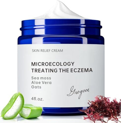 Crogooe Natural Soothing Eczema Cream – Fragrance-Free Moisturizer for Dry, Itchy & Sensitive Skin with Sea Moss, Aloe Vera & Oats, 4 oz Avelisse