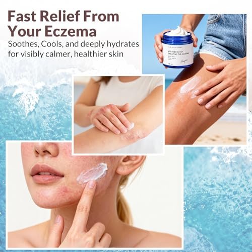 Crogooe Natural Soothing Eczema Cream – Fragrance-Free Moisturizer for Dry, Itchy & Sensitive Skin with Sea Moss, Aloe Vera & Oats, 4 oz Avelisse