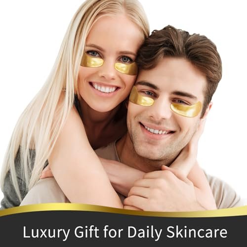 USTELIR Under Eye Patches – 40 Pairs 24K Gold Eye Mask for Dark Circles, Puffy Eyes, Wrinkles & Under-Eye Bags – Skin Care Treatment for Men & Women - görsel 14